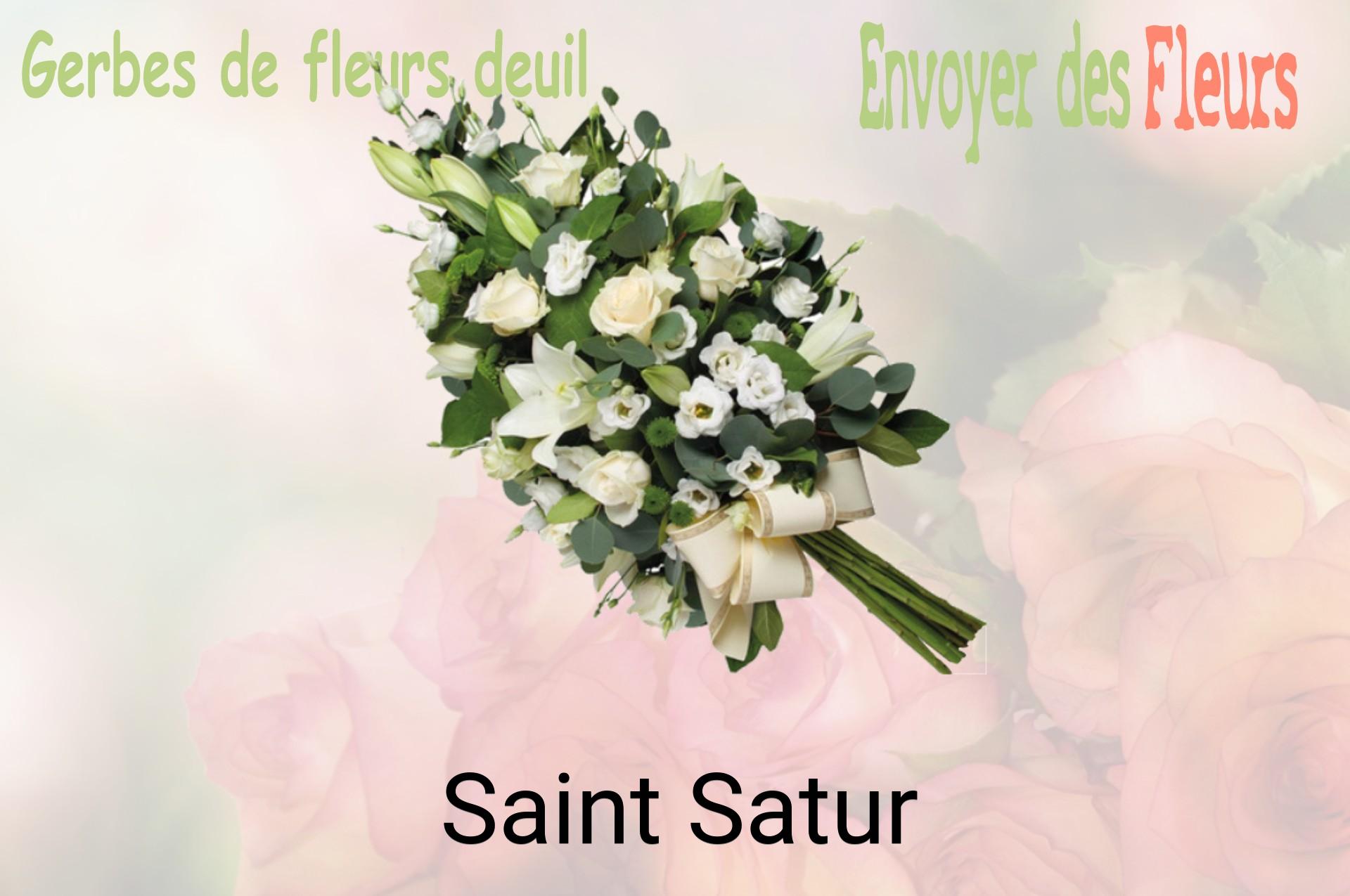 Gerbe de fleurs de deuil livrée à Saint-Satur